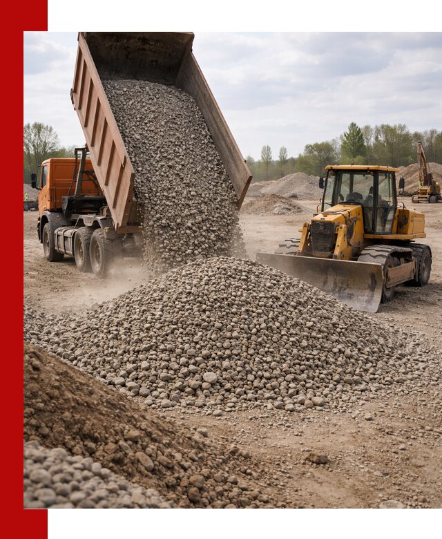 Доставка гравийного щебня фракции 40-70 в Шарыпове