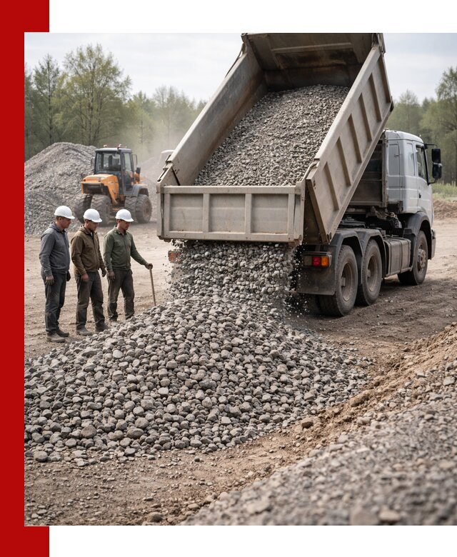 Доставка гравийного щебня фракции 70-120 в Шарыпове