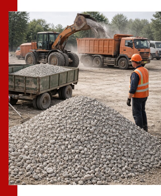 Доставка известнякового щебня фракция 20–40 в Шарыпове