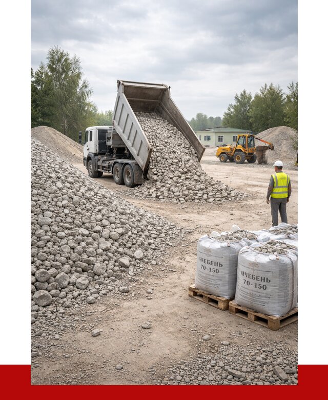 Известняковый щебень фракция 70-150 в Шарыпове от 1263 р. | ПРОНЕРУДШрп