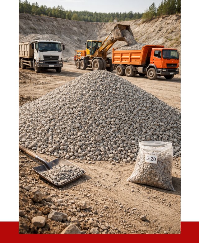 Доломитовый щебень фр. 5-20 в Шарыпове от 4244 р. | ПРОНЕРУДШрп
