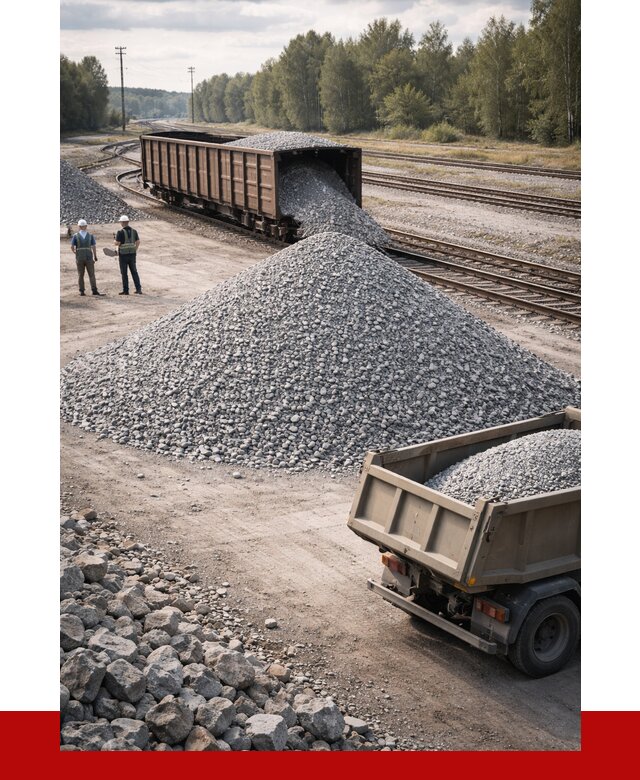 Железнодорожный щебень 20-60 в Шарыпове от 1718 р. | ПРОНЕРУДШрп
