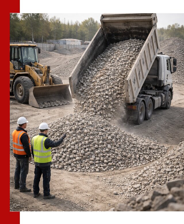 Вторичный щебень фракция 40–70 доставка в Шарыпове