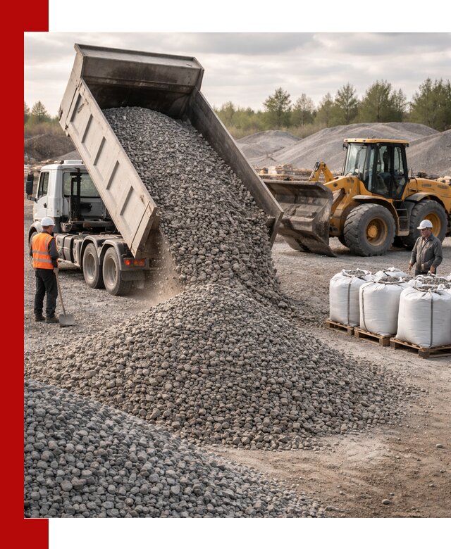 Бетонный щебень фракция 5–20 с доставкой в Шарыпове