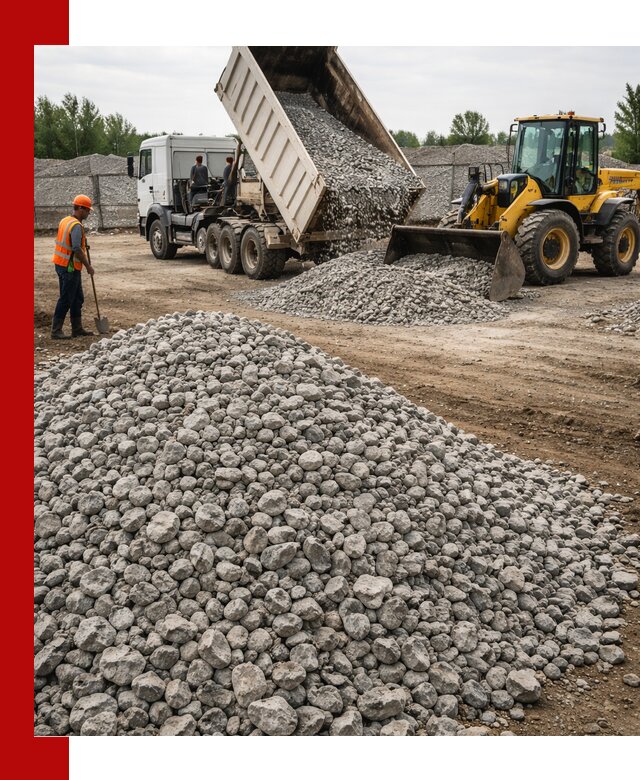 Доставка бетонного щебня фракции 40-70 в Шарыпове