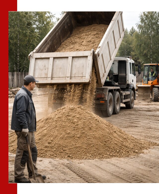 Доставка и продажа песка с разгрузкой в Шарыпове