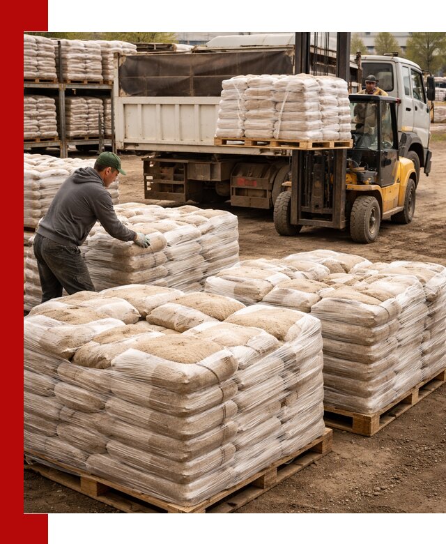 Карьерный песок в мешках с доставкой в Шарыпове