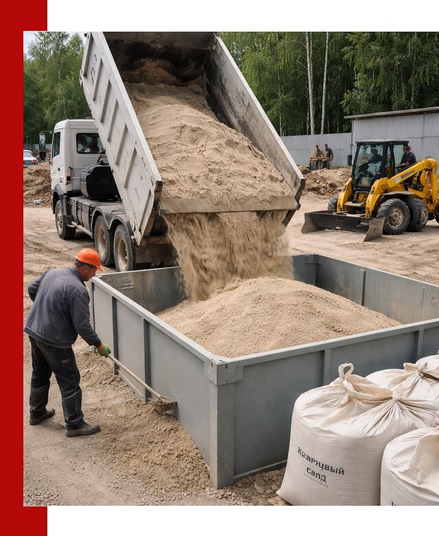 Кварцевый песок для фильтра в Шарыпове — доставка и качество