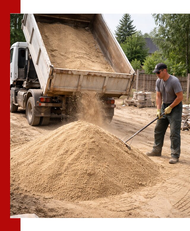 Доставка сухого песка самосвалами в Шарыпове