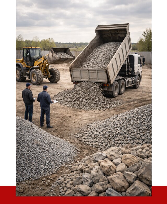 Гравий и камень с доставкой в Шарыпове от 4244 р. - ПРОНЕРУДШрп