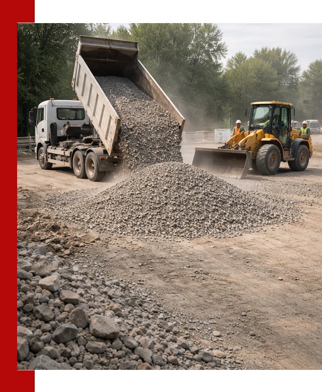 Гравий фракция 5–20 доставка в Шарыпове оптом и в розницу