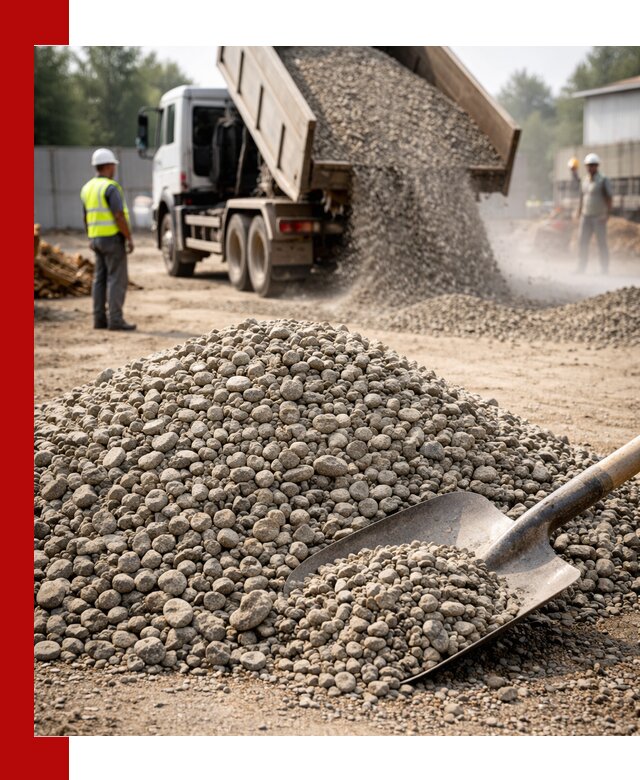 Доставка гравия фракции 20-40 в Шарыпове с самосвалами