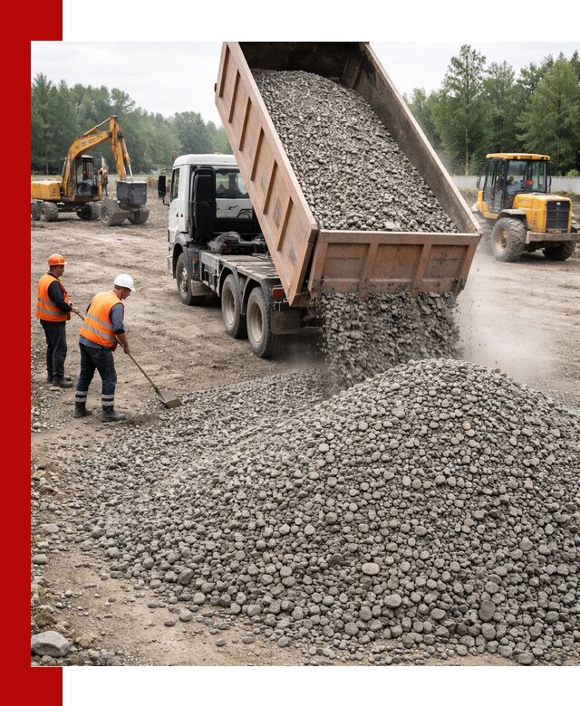 Доставка гравия фракции 40-70 в Шарыпове оптом и в розницу