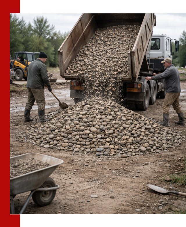 Доставка гальки речной оптом и в розницу в Шарыпове