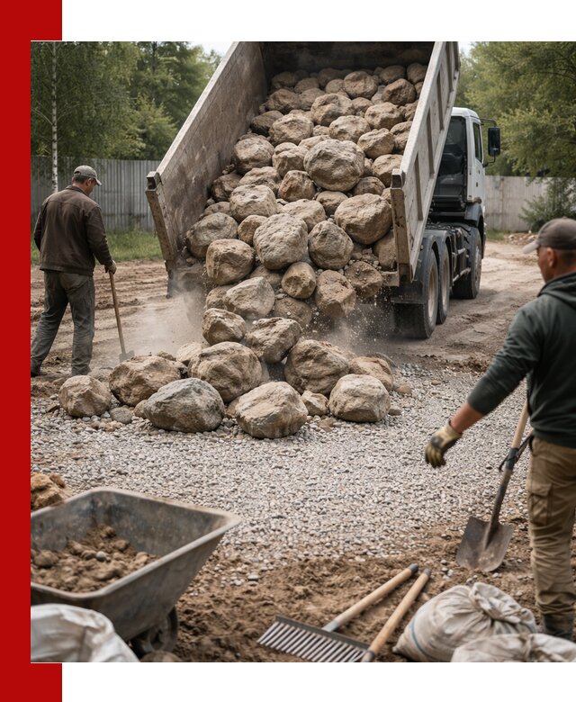 Доставка и укладка булыжника в Шарыпове