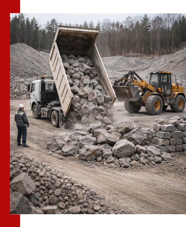 Доставка и продажа бутового гранитного камня в Шарыпове