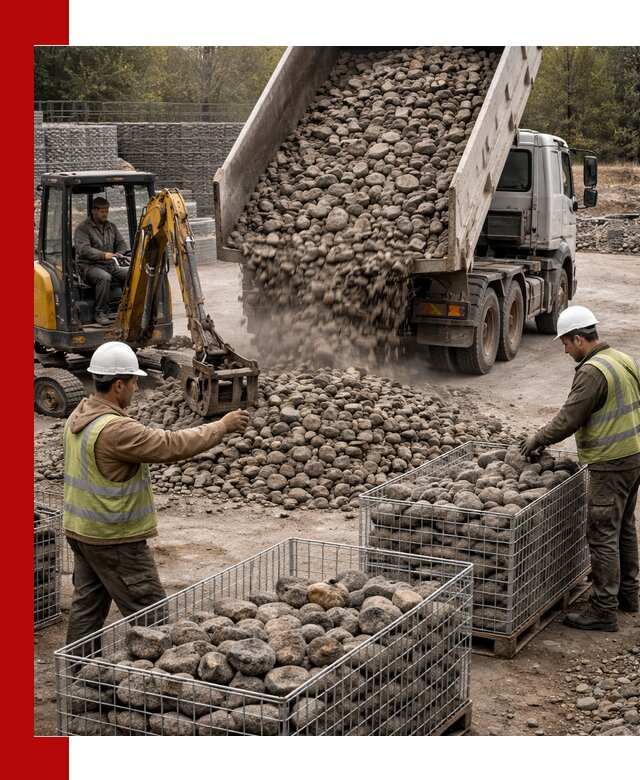 Камень для габионов фракция 100–201 в Шарыпове