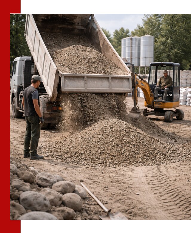 Доставка ПГС С3 в Шарыпове самосвалами и миксерами