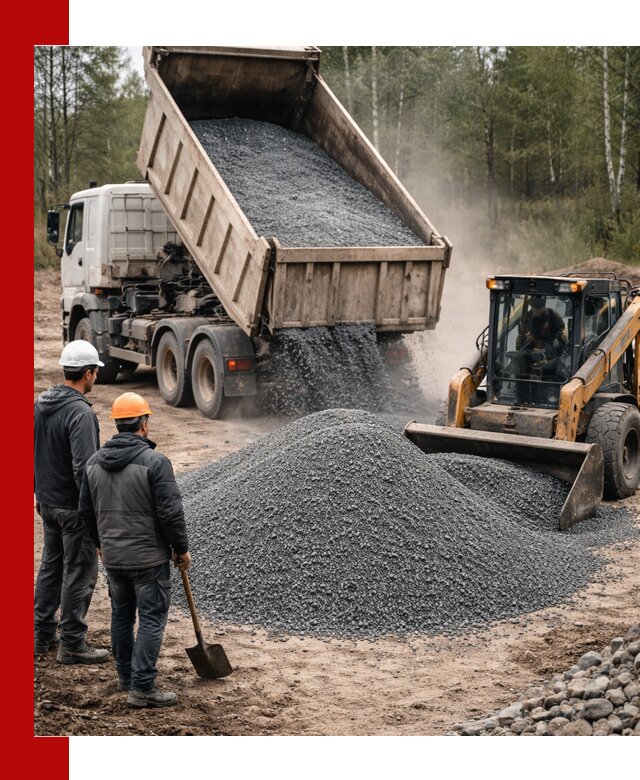 Гранитный отсев 0-5 с доставкой и разгрузкой в Шарыпове