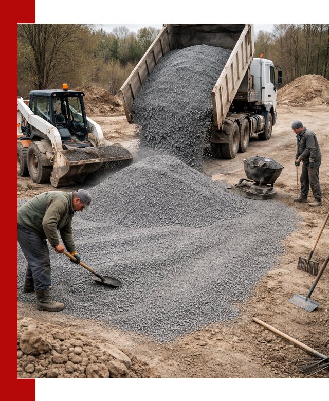 Отсев для подсыпки в Шарыпове — доставка и подсыпка на участок