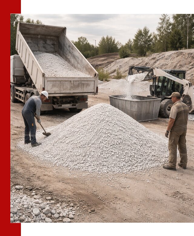 Доставка и продажа белой мраморной крошки в Шарыпове