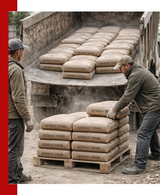 Цемент М500 с доставкой самосвалом в Шарыпове