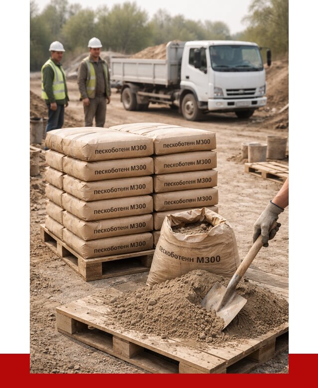 Пескобетон М300 в Шарыпове с доставкой от 4699 р. за куб | ПРОНЕРУДШрп