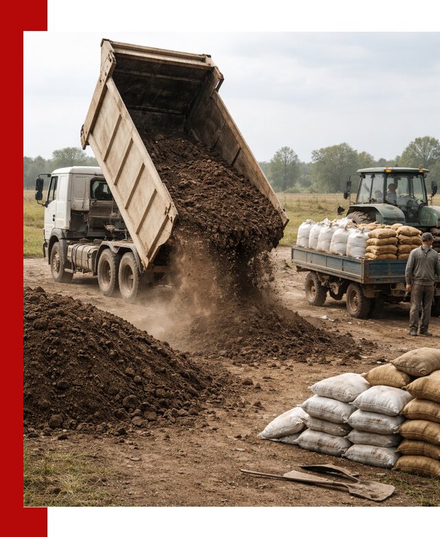 Доставка грунта и удобрений оптом в Шарыпове для сельхоз и строительства
