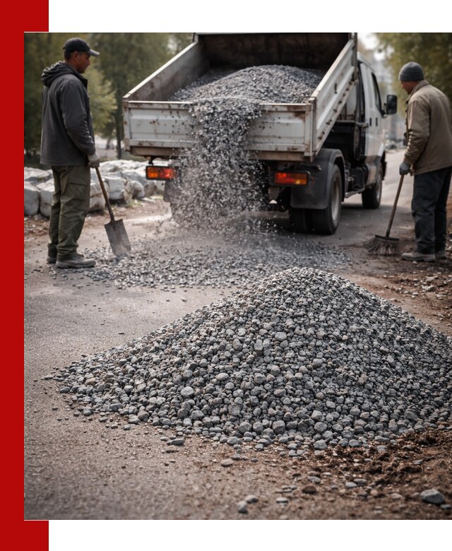 Гранитная крошка для посыпки дорог и тротуаров в Шарыпове