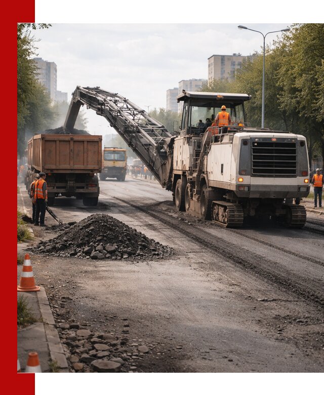 Фрезерованный асфальт в Шарыпове — удаление и вывоз старого покрытия