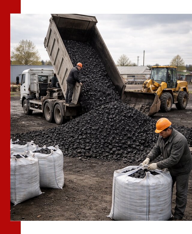 Доставка каменного угля в Шарыпове оптом и в розницу