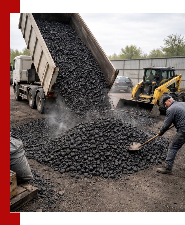 Доставка угля орех в Шарыпове оптом и в розницу