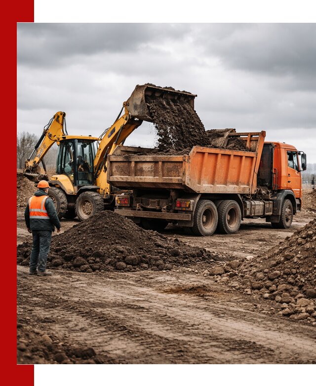 Вывоз грунта и строительного мусора в Шарыпове грузовыми самосвалами