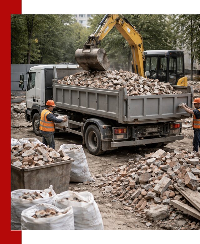 Вывоз строительного мусора в Шарыпове с самосвалами и контейнерами